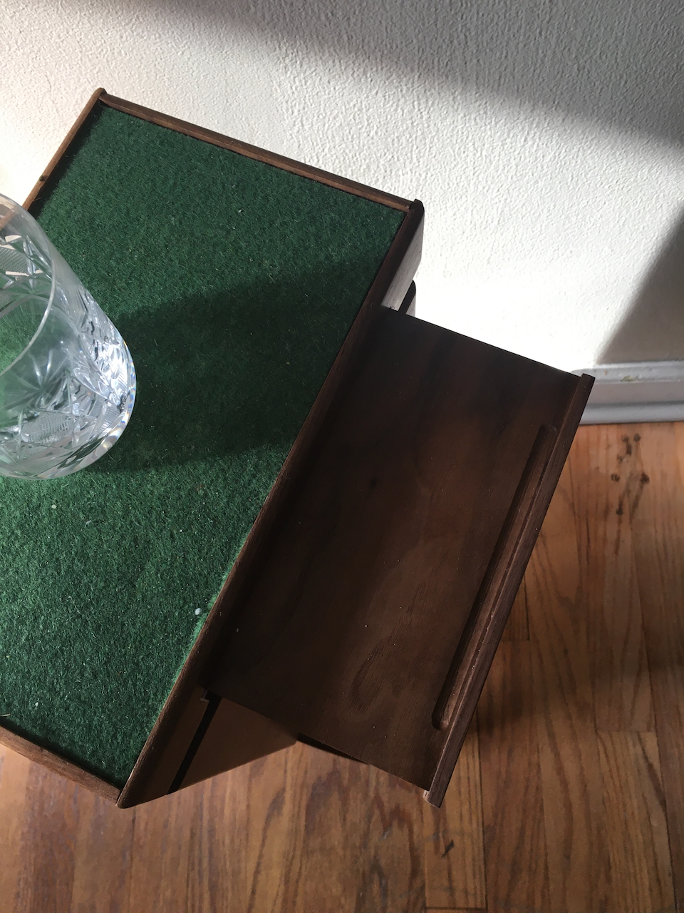 A walnut side table