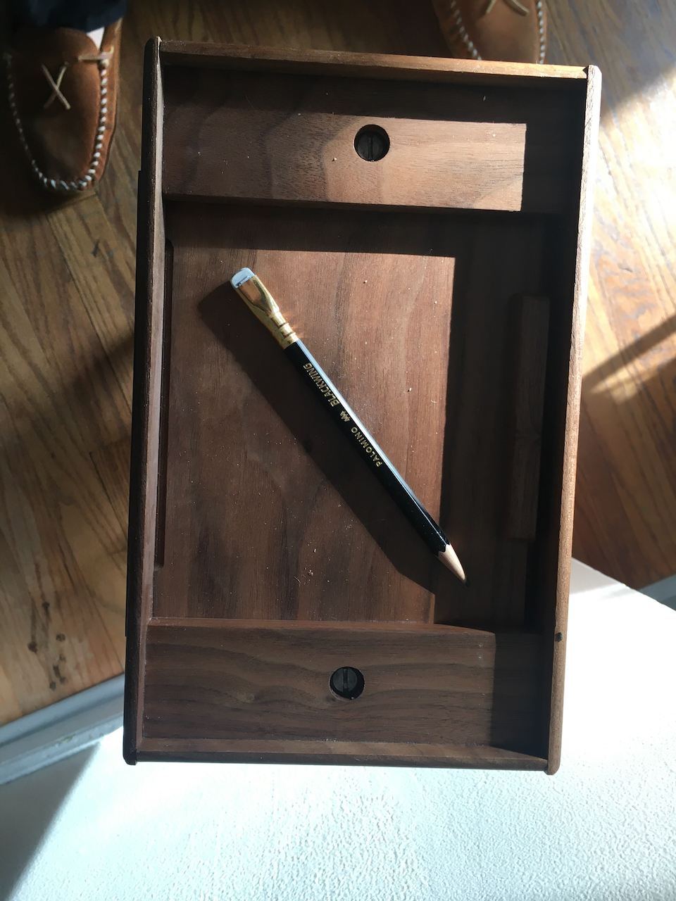 A walnut side table